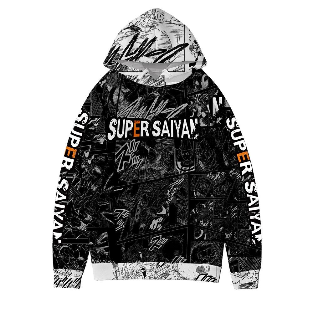 Модные женские/мужские пуловеры в стиле аниме «ДРАКОН СУПЕР» с принтом, повседневные спортивные толстовки для косплея, толстовки