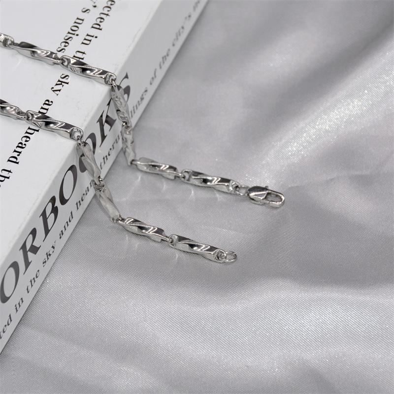 2023 Новый браслет Элегантный бар Мужской браслет Кольцо Мебиуса Браслет из титановой стали Хип-хоп Темперамент Мужская цепочка из титановой стали Цепь из семян дыни