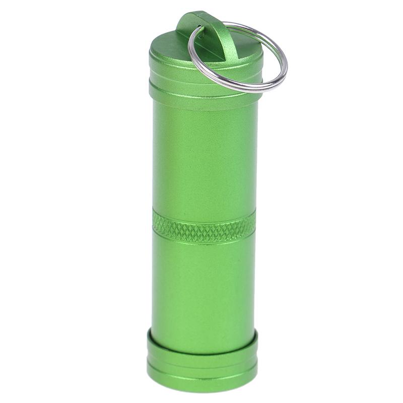 1Pc Mini Waterproof Capsule Seal Bottle Outdoor Edc Survival Pill Box Tank Case
