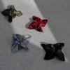 JewelVOX Резинка для волос Квадратная Бархатная Волос Милая для Взрослых Завязка, Женский Аксессуар, Большая, Квадратная, (черный)
