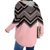 Women's Fashion Hoodies V Neck Long Sleeve Printed Drawstring Casual Loose Pullover Tops