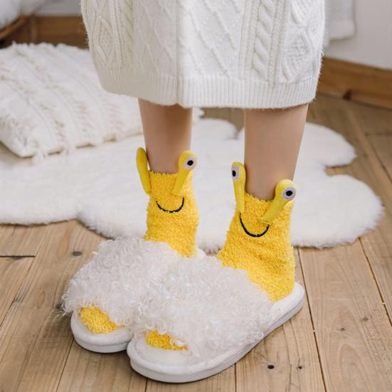 Женские термоноски, пушистые плюшевые сохраняющие тепло, милые противоскользящие средние носки-трубы для повседневного ношения