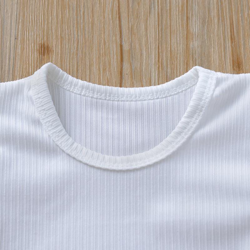 Newborn Baby Girls Ruffles Romper Summer Short Sleeve Jumpsuit Ribbed Knitted Romper Summer Outfits