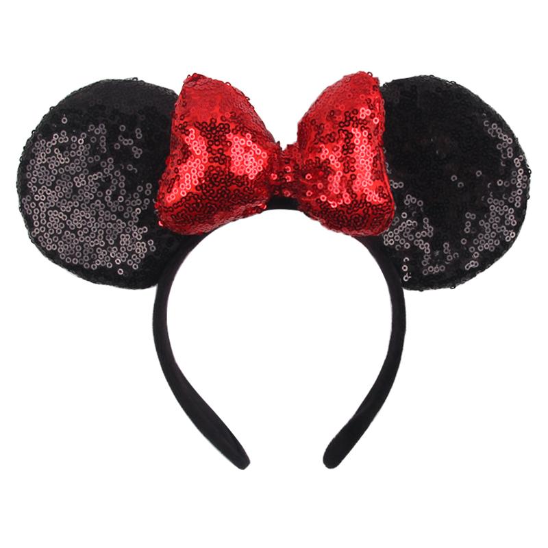 1pc Mouse Ears Headband Girls And Kids 4 Inch Polka Dot Bow Hairdband Holiday Party Travel DIY Hair Accessories