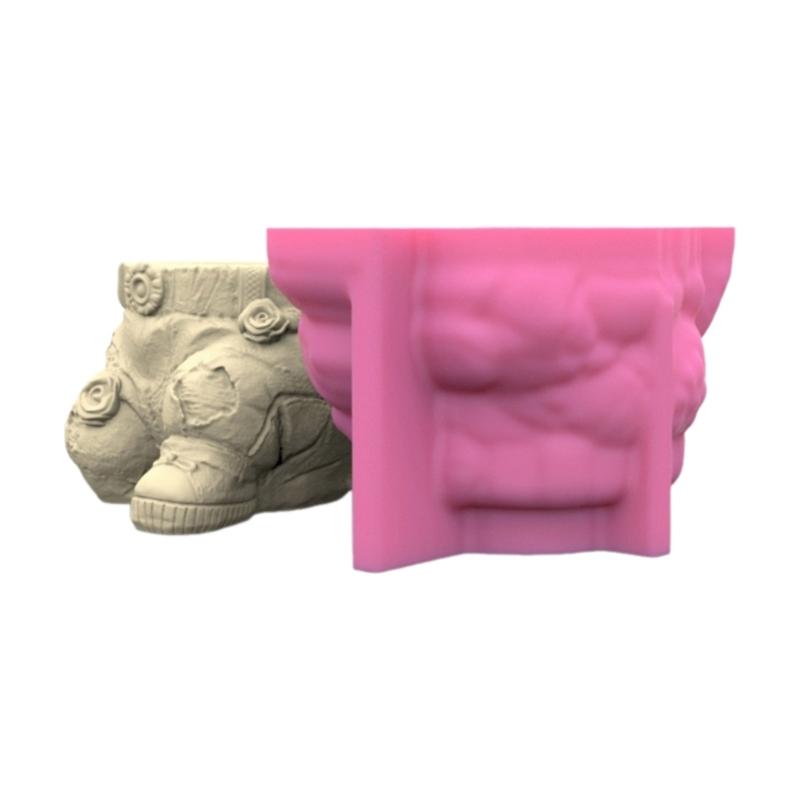 Поза на коленях, форма для цветочных горшков, формы для эпоксидной смолы, держатель для ручек, подсвечник, цементный горшок, силиконовая форма, украшения для дома
