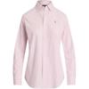 Polo Striped Logo Slim Fit Long Sleeve Shirt Women Shirts Pink 211941508-006