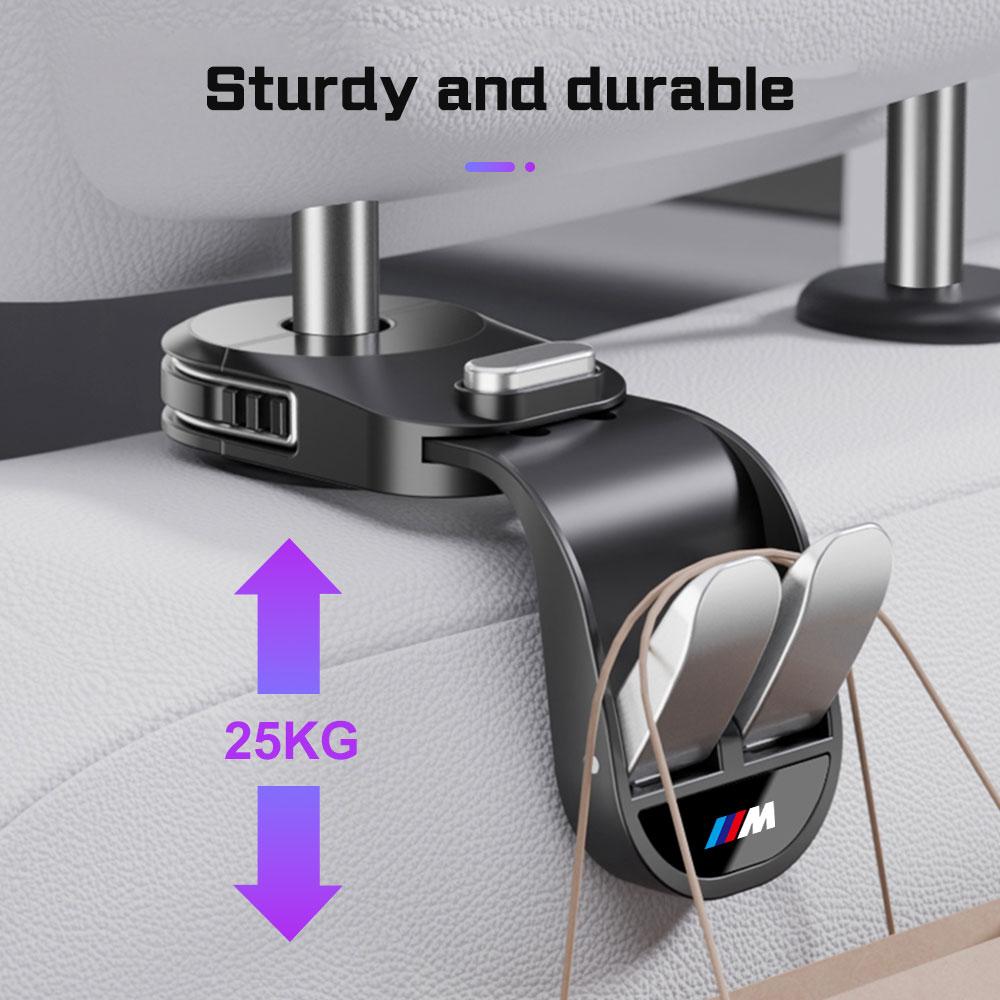 AAAQN1 Upgraded Car Seat Back Hook Headrest Storage Hooks For BMW 1 3 5 6 7 Series M M3 M4 M5 M6 E36 E46 E90 E91 F48 G30 IX X1 X3 X5 X6