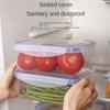 1/4PCS with Lid Trasparent Crisper Plastic Food Containers Safe Microwave-heated Lunch Boxes