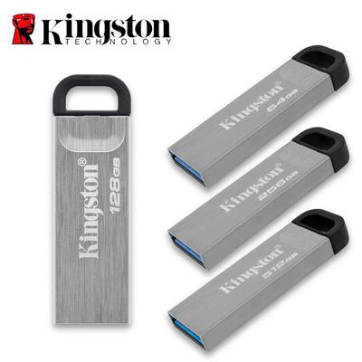 Kingston 128 ГБ USB 3.2 Gen 1 64 ГБ 256 ГБ 512 ГБ USB флеш-накопитель DTKN большой емкости металлический флеш-накопитель 200 МБ/с чтение U-диск флешка с металлическим корпусом без колпачка