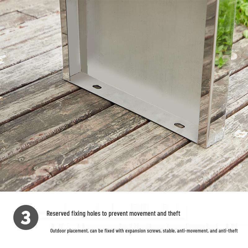 Уличная парковая скамейка из нержавеющей стали с железным каркасом для отдыха