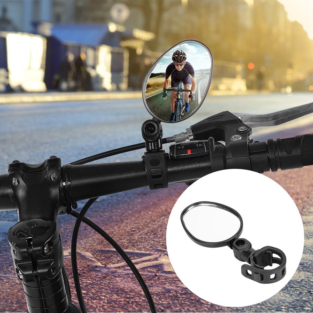 Durable 360 Degrees  Rotate Adjustable Handlebar Rearview Road Mountain Bicycle Safety Mirror Oval