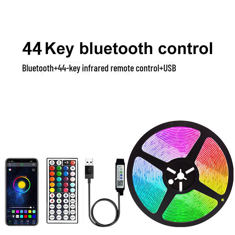 Умная Bluetooth LED 5050RGB самоклеящаяся световая лента с дистанционным управлением для создания красочной атмосферы