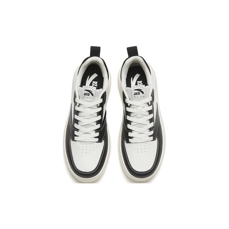 Anta Нескользящие износостойкие низкие кеды для скейтбординга женские белые черные кроссовки 922328060-4
