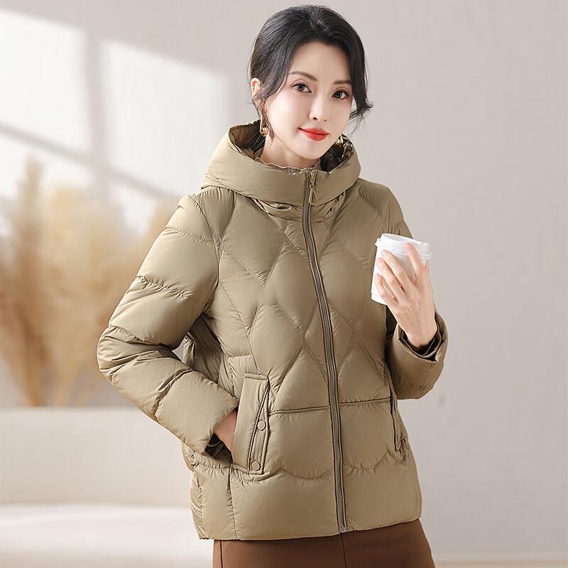 Женская повседневная стеганая куртка-пуховик с капюшоном