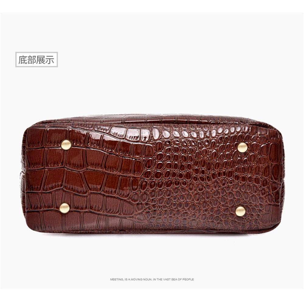 Женская сумка на плечо, ретро, большая вместимость, узор под крокодила, сумка для тещи, набор из шести предметов