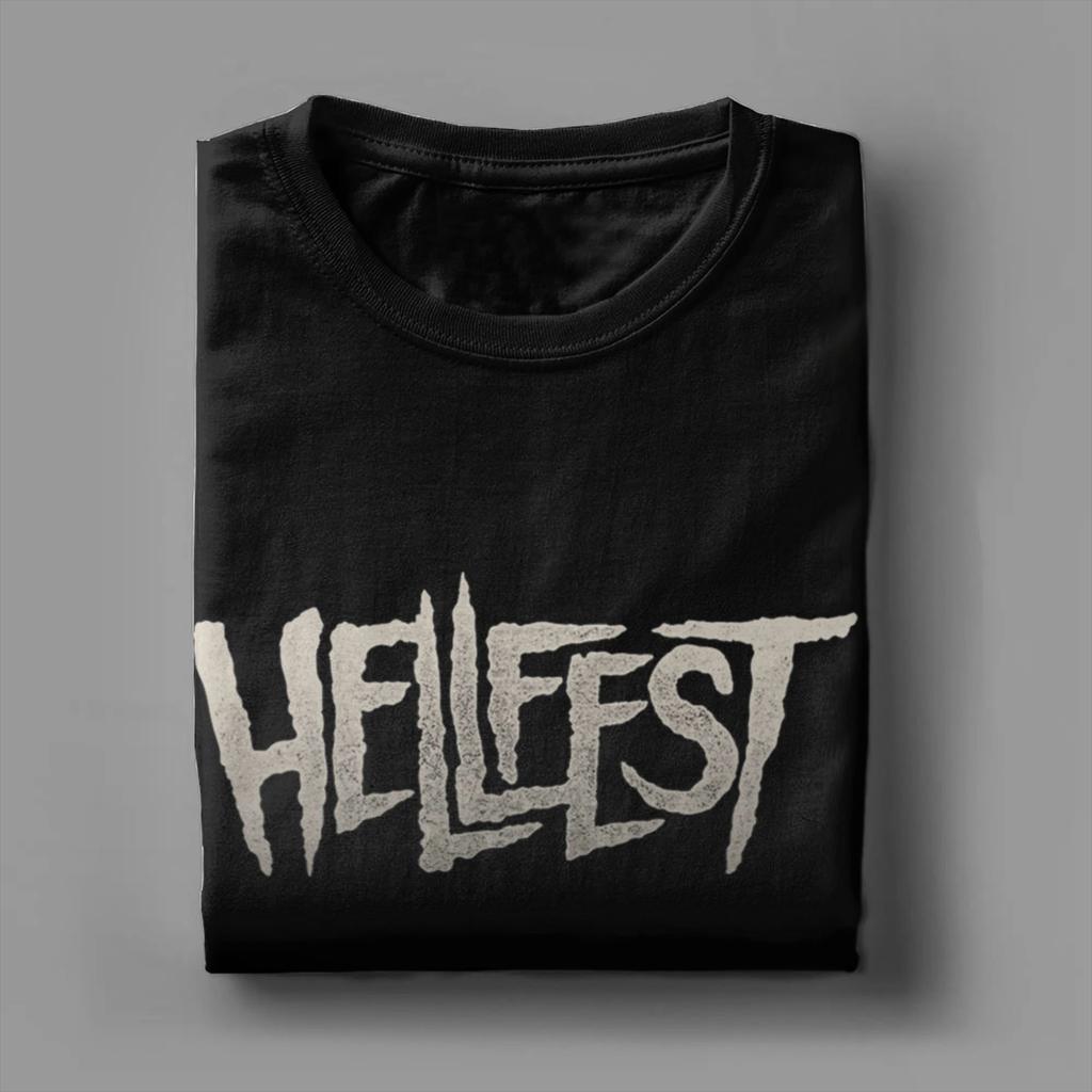 Футболки HellFest Best Calm Enjoy для мужчин, посвященные хэви-металу и музыкальным фестивалям, повседневные, из хлопка, с круглым вырезом и коротким рукавом. Одежда.