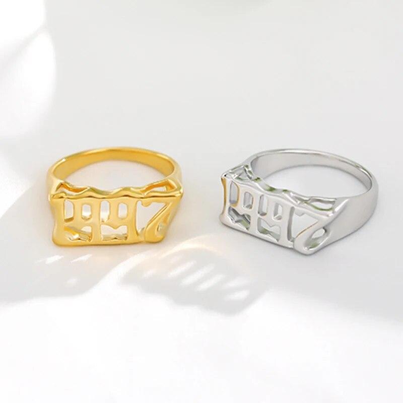 1997 1998 1999 год рождения кольца для женщин и мужчин готическое кольцо из нержавеющей стали свадебные ретро ювелирные изделия Рождественский подарок Anillos Mujer