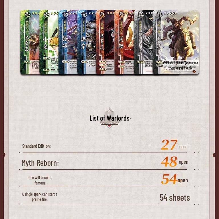 Sanguosha Spark Deluxe: Includes Standard, Sparking Prairie Fire, Myth Reborn, Heroes, and 10th Anniversary General Cards.