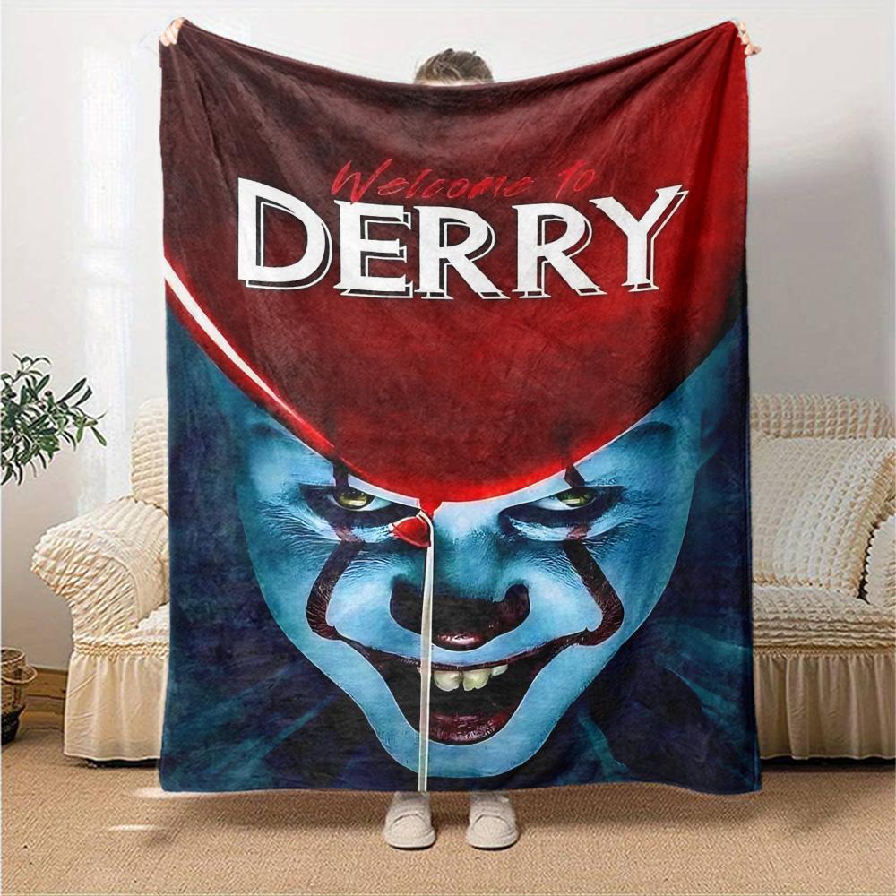 Welcome Derry Flannel Blanket Super Soft Warm Cozy Blanket For Sofa Bed Office Travel Allseason Home Decor Gift