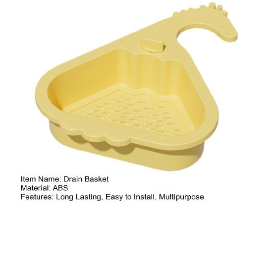 Sink Drain Basket Strong Load-bearing Universal Simple Installation Kitchen Sink Triangle Storage Rack