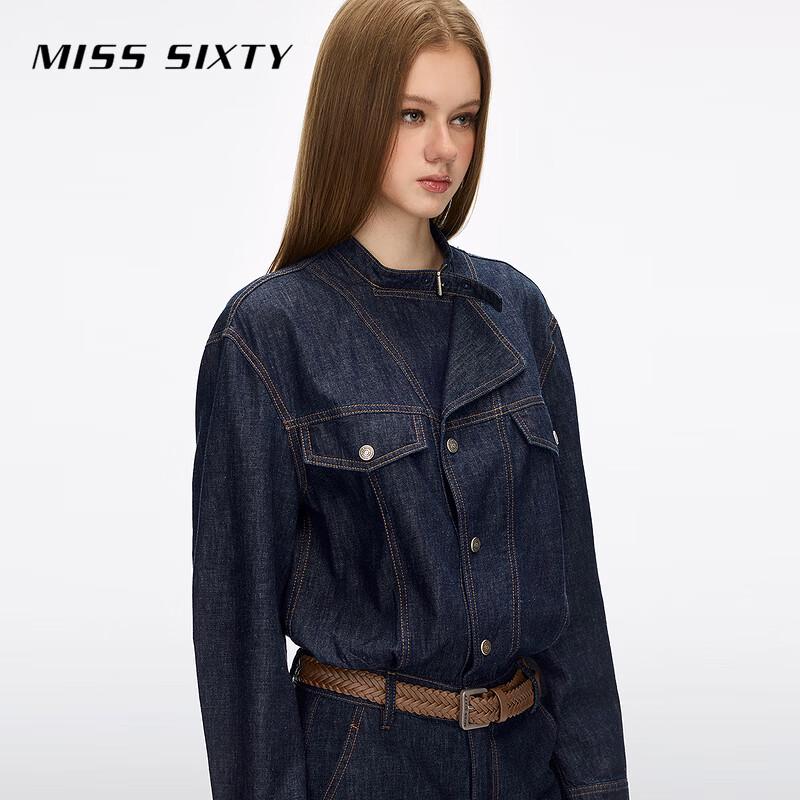 MISS SIXTY Women's Retro Slim Straight Denim Jumpsuit