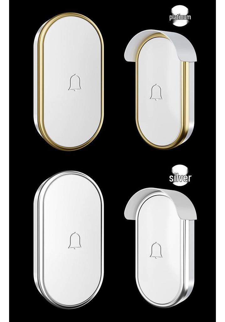 Two-in-Four Wireless AC Digital Doorbell - Waterproof Music Chime with Long-Range