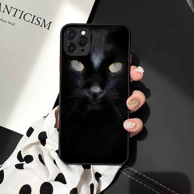 Черный кошачий глаз на чехле для телефона iPhone 11 12 13 mini pro XS MAX 8 7 6 6S Plus X 5S SE 2020 XR