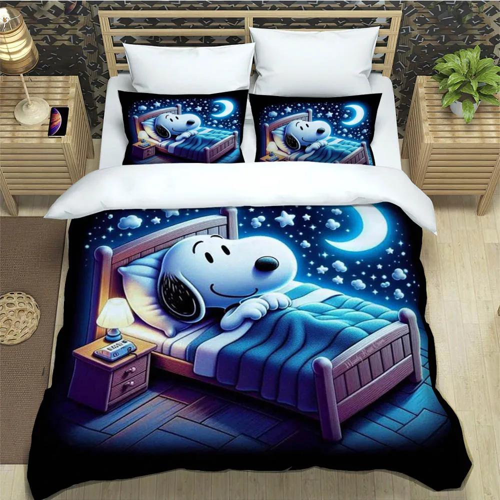 Милые мультяшные комплекты постельного белья Snoopy изысканный набор постельных принадлежностей пододеяльник набор одеяло комплект постельного белья роскошный подарок на день рождения