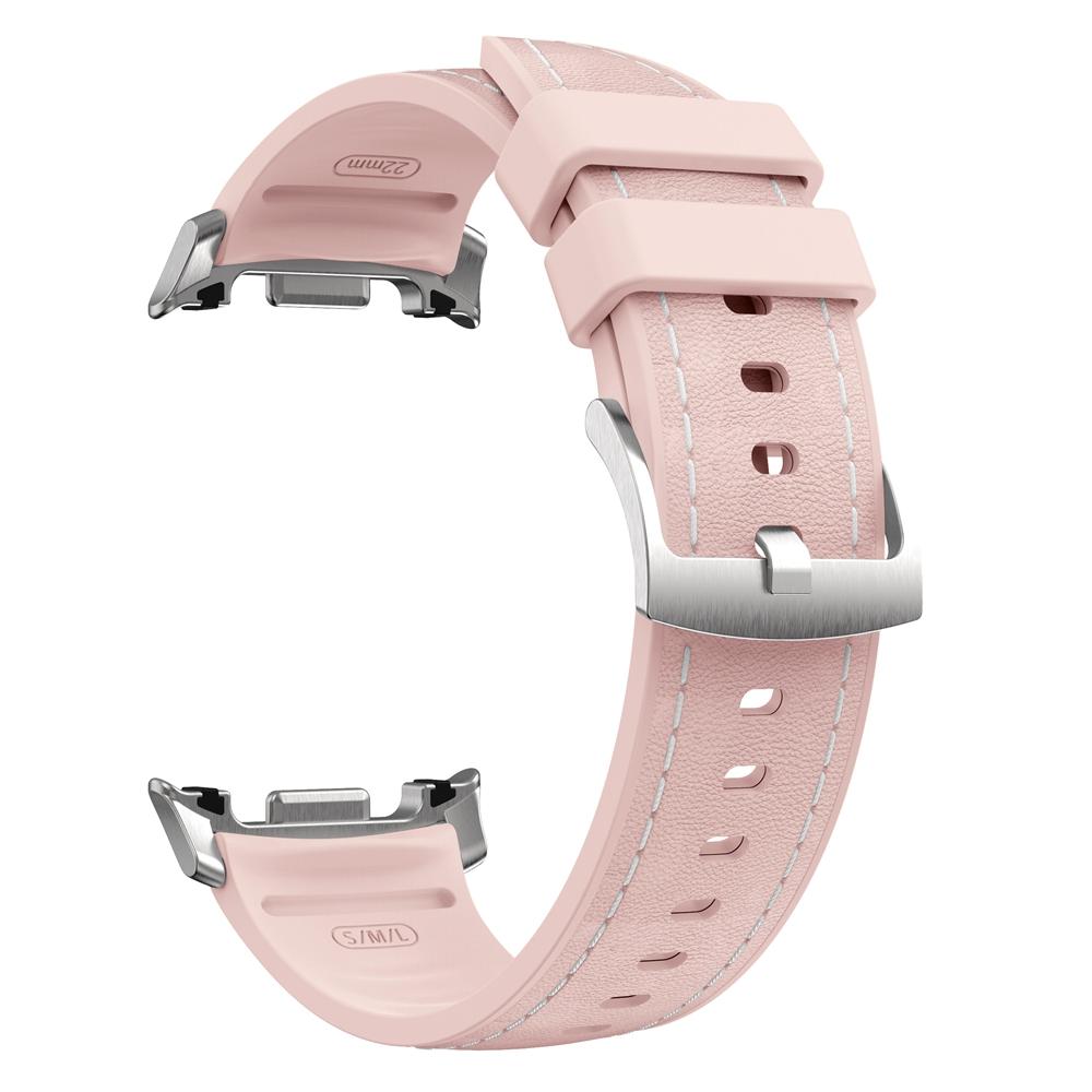 Silicone+Leather Hybrid Band For Samsung Galaxy Watch 8 Classic 46mm Sports Strap For Watch 8 44mm 40mm Bracelet Watchbands