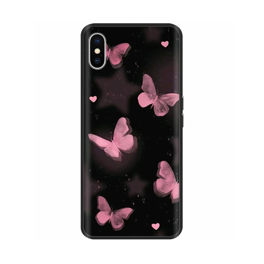 Для iPhone X XS Цветы Мягкие ТПУ Силиконовые Чехлы для Телефона Ударопрочная Крышка Для iPhone X Xs Max XR Мягкий Жидкий Корпус Fundas Capa