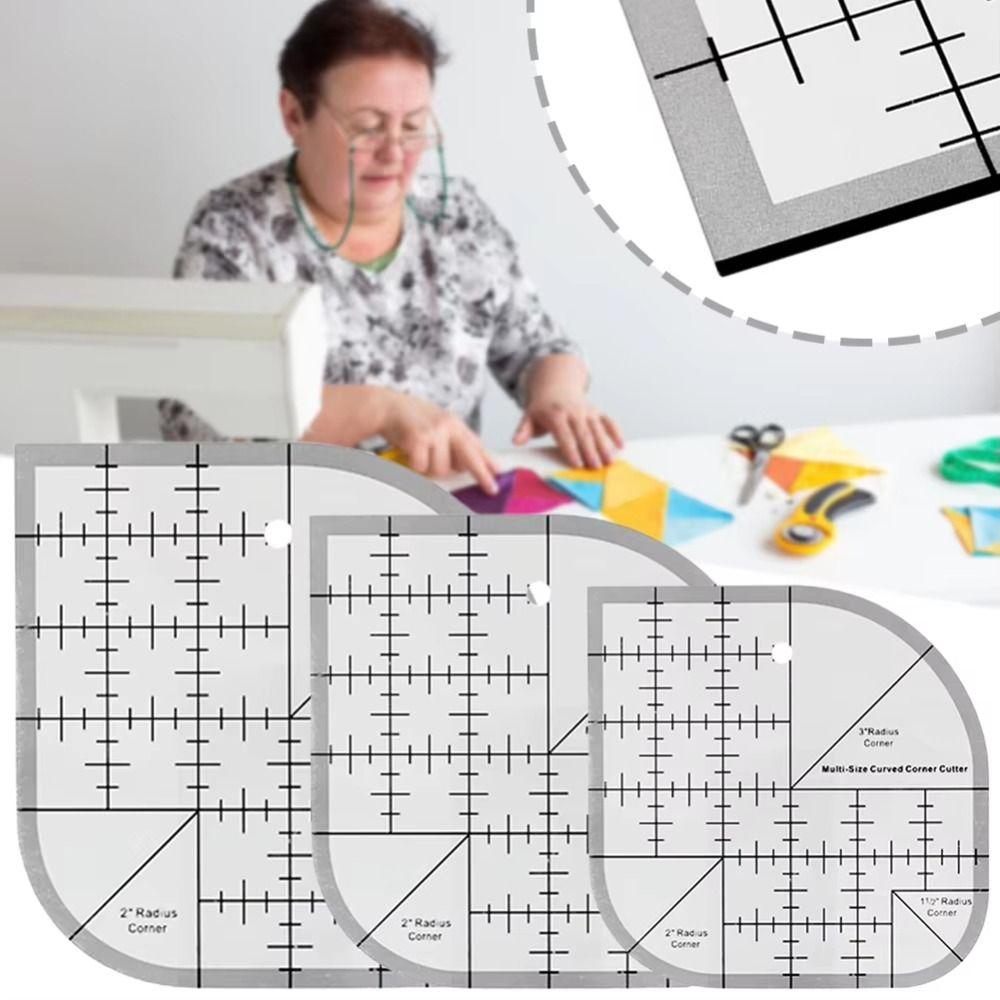 Акриловый Шаблон для Пэчворка Швейный Нескользящий Многофункциональный Угловой Шаблон Пэчворк