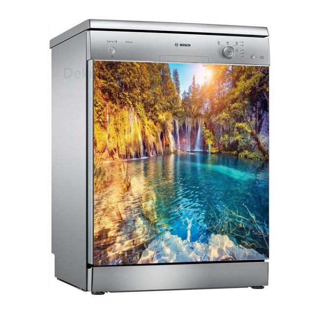 Чаша для мытья цветов, самоклеящиеся наклейки для посудомоечной машины, настенная дверная крышка, кухонные украшения, аксессуары, подарок, целая пленка, наклейка на обои