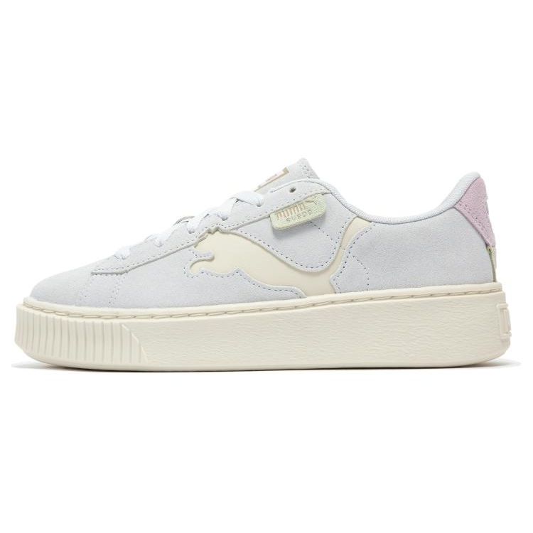 Puma Suede Platform Cutout - Женские кроссовки Silver Mist Grape Серо-зеленый с подсветкой Grape-Mist 397233-03