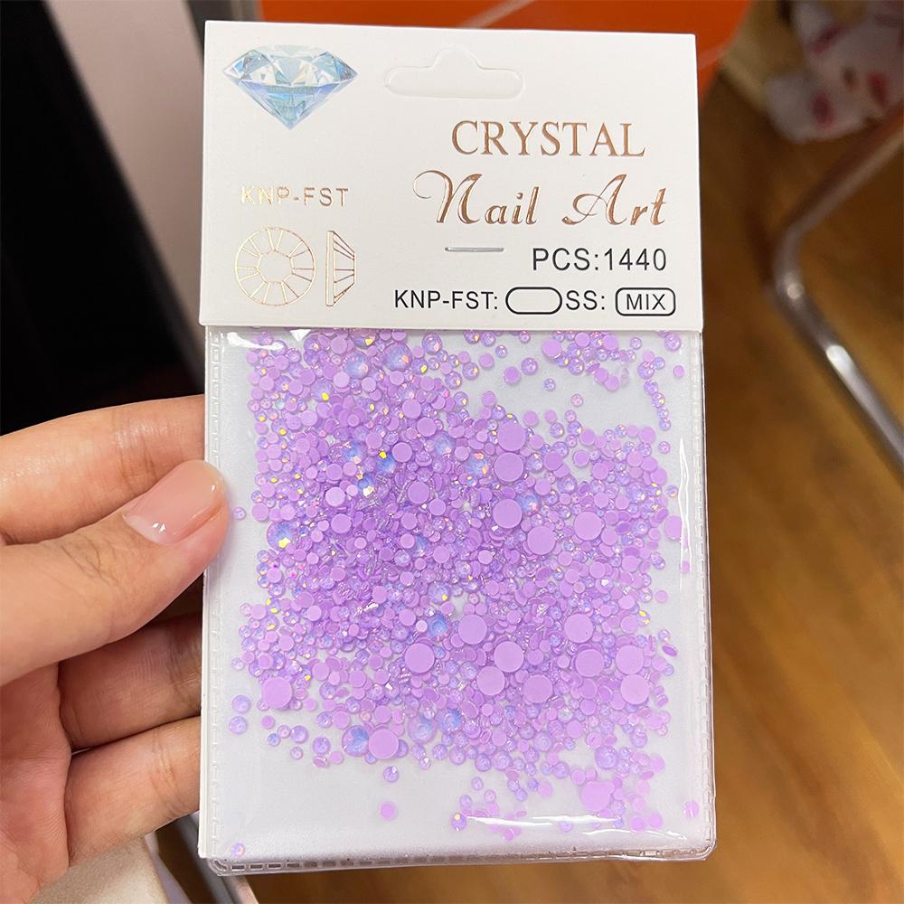 1440 шт. 3D красочные Русалочки круглые стеклянные бусины подвески для ногтей Аврора кристалл стразы украшения пузырьки драгоценные камни маникюрные аксессуары