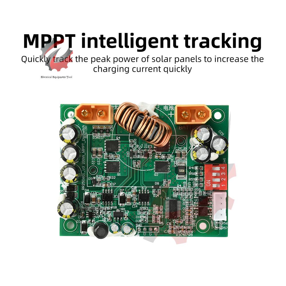 100W MPPT Solar Controller for Energy Storage Systems Smart Tracking with DIP Switch for RVs Camping and Off-Grid Power