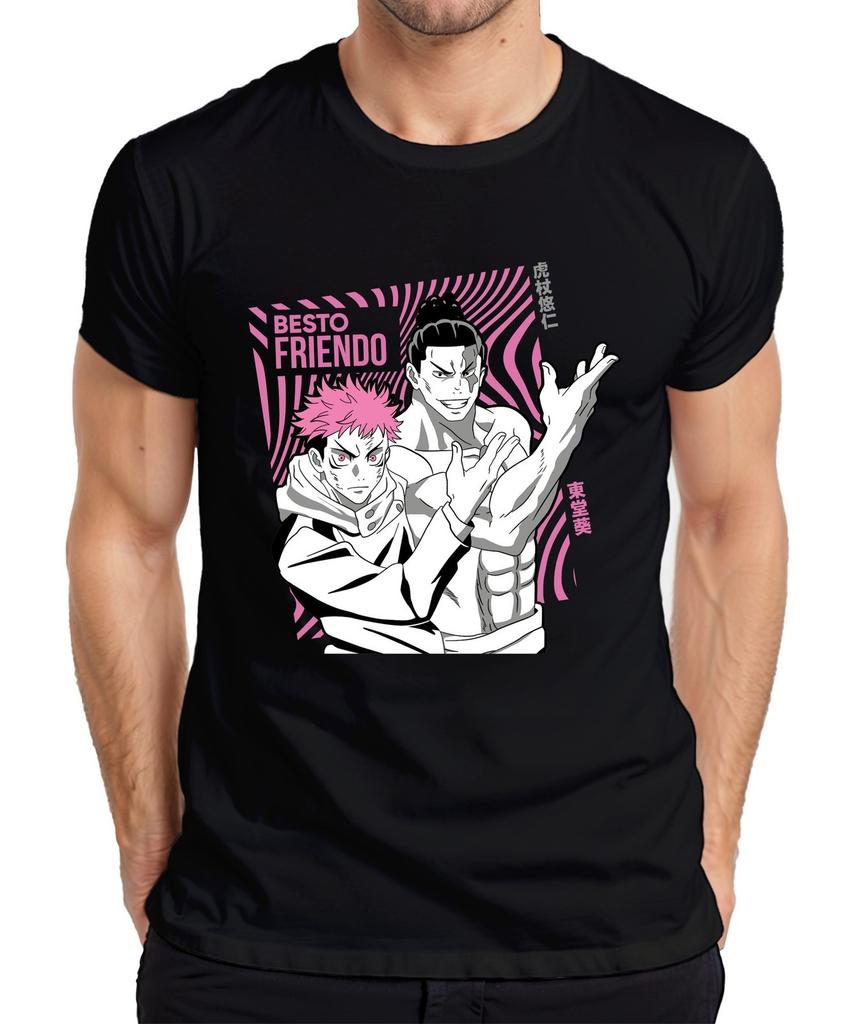 Jujutsu Kaisen ЛУЧШИЙ ДРУГ Юдзи Итадори Аой Тодо Подарок Аниме Мужская Футболка
