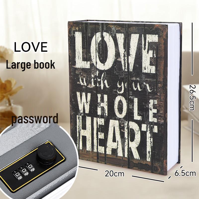 Three Kingdoms Lockable Metal Book Safe & Piggy Bank