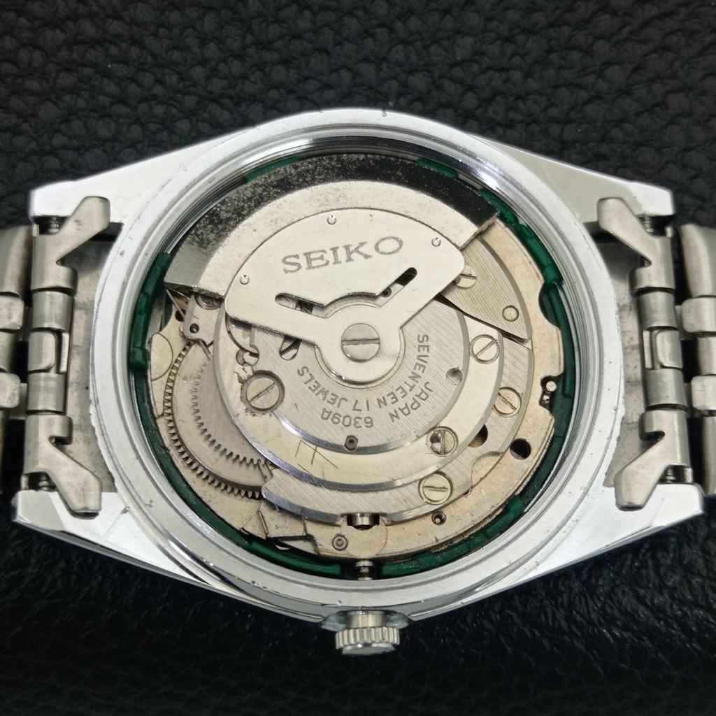 ЯПОНИЯ ВИНТАЖНЫЕ ВОССТАНОВЛЕННЫЕ МУЖСКИЕ АВТОМАТИЧЕСКИЕ ЧАСЫ SEIKO 5 6309A БЕЛЫЕ a442496-1