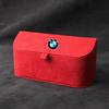 High-Quality Suede Car Sun Visor Glasses Box Car Badge Sunglasses Clips Glasses Box For BMW X1 X2 X3 X5 X4 X6 X7 G30 G20 G32 G11 QH9