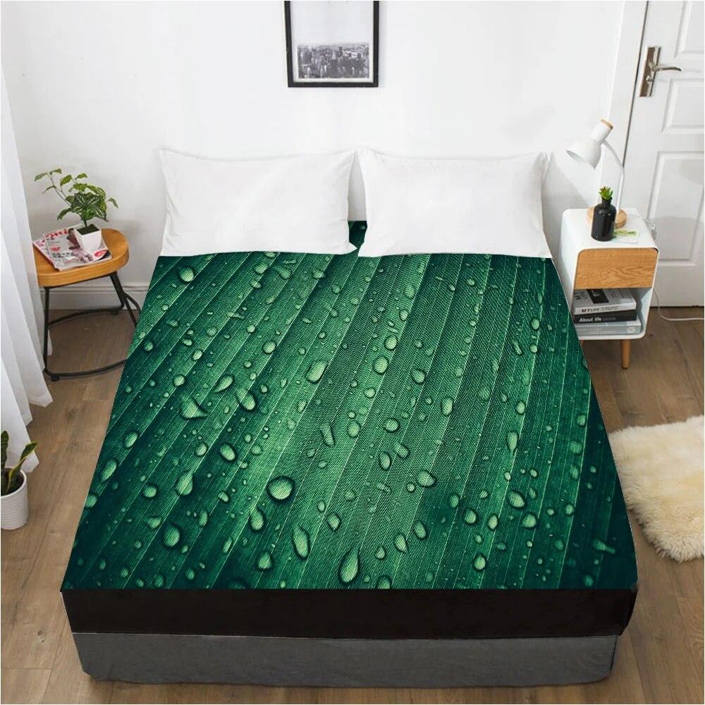 1 шт. простыня, эластичная простыня с резинкой 150/180/200/160*200, наматрасник, чехол для двуспальной кровати, скандинавское море