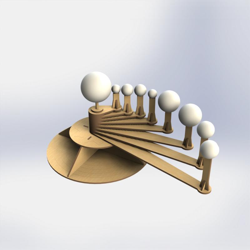 Технология «сделай сам» Малое производство Солнечная система Девятка Модель шара Детская игрушка собранная вручную Материал Упаковка G70