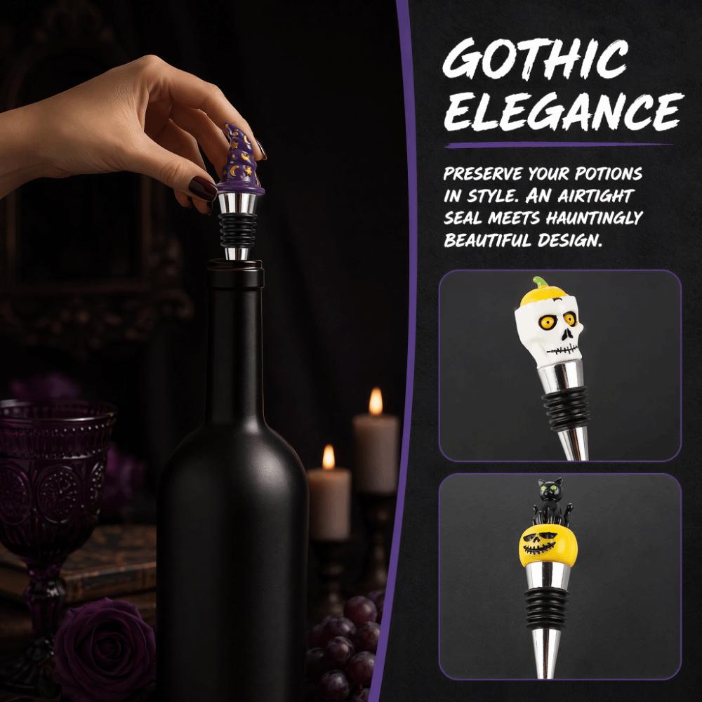 4PCS Colorful Wine Bottle Stopper Aluminum Alloy Resin Bottle Plug Beverage Bottle Wine Bottle