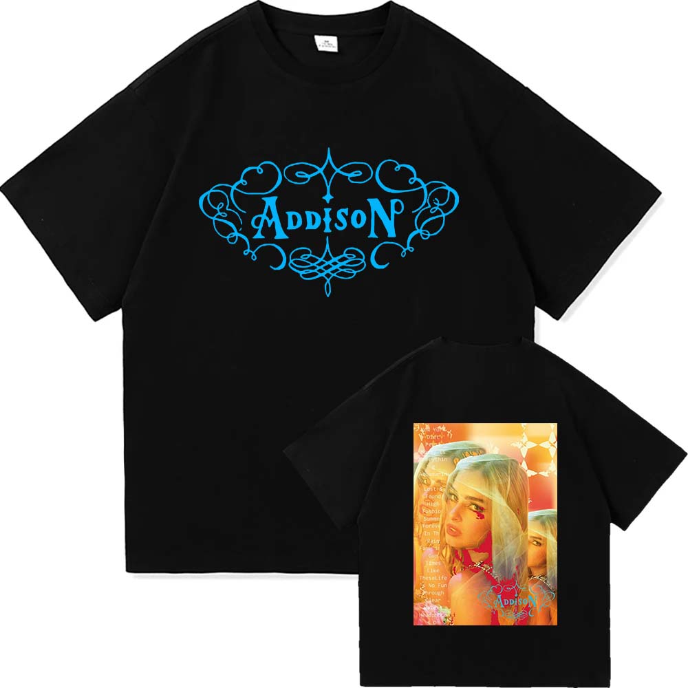 2025 Addison Rae 2025 New Album Addison T Shirt Fashion Retro UnisexWomen Clothing Harajuku Clothes Summer 100 Cotton Graphic T S