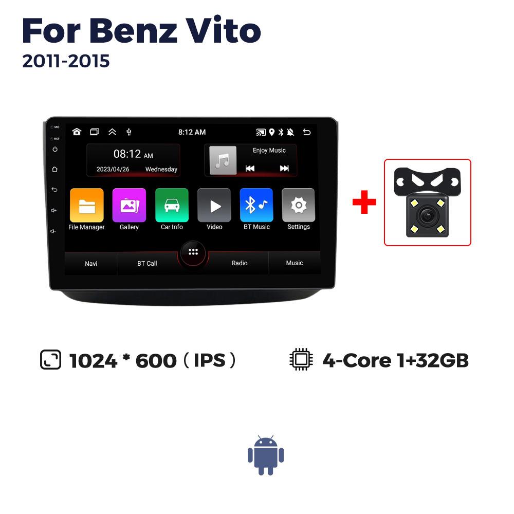 Navifly IPS Android Car Radio Stereo For Mercedes-Benz Vito 2011-2015 Multimedia Player GPS Navigation Carplay Audio NO 2Din Dvd