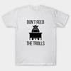 Мужская черная футболка с принтом Don'T Feed The Trolls Печать на трансферной бумаге без вырезания Хлопковая футболка