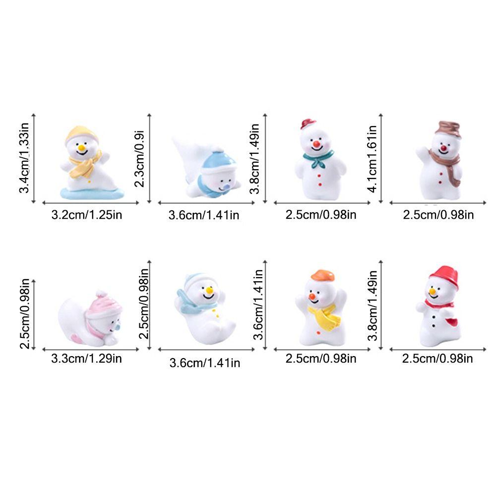 Accessories Cartoon Snow Man Doll Christmas Desktop Knick-Knack Creative Miniature Snowman Statue