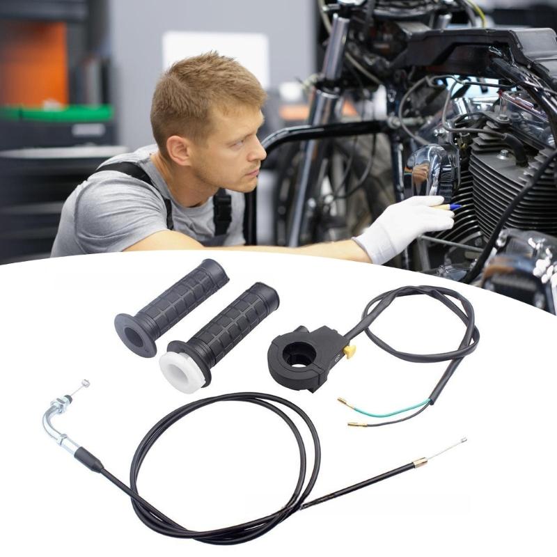22 мм поворотные ручки газа и тросик Мотоциклетные аксессуары для 2-тактного двигателя 80 60 50 куб.см Мини-байк Ручка газа