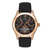 [Ticento]Retrograde automatic leather watch TS50091BROBK, Korean Luxury Watches