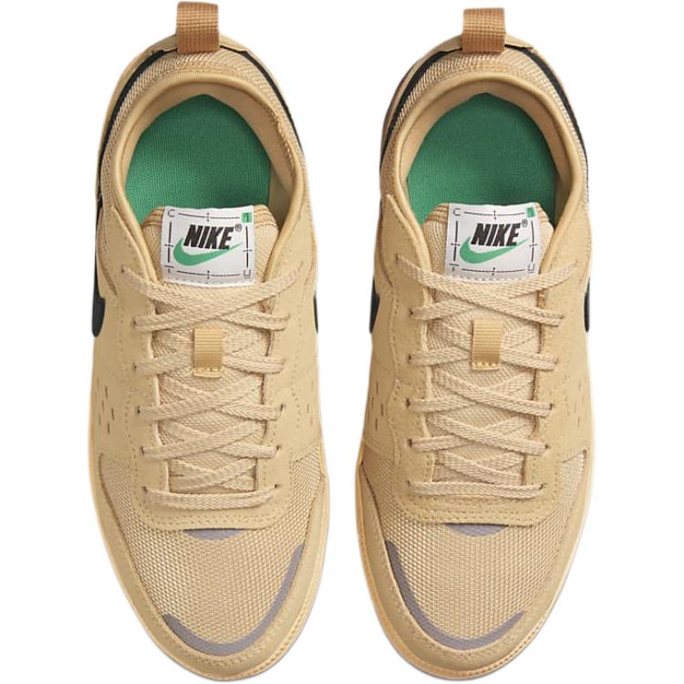 Nike C1TY Нескользящие износостойкие низкие детские повседневные кроссовки Льняные Кунжутно-коричневые Стадионный зеленый Черные детские кеды HQ0028-200