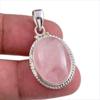 Подвеска из натурального розового кварца ручной работы из цельного серебра 925 пробы 1,50 дюйма T7D49